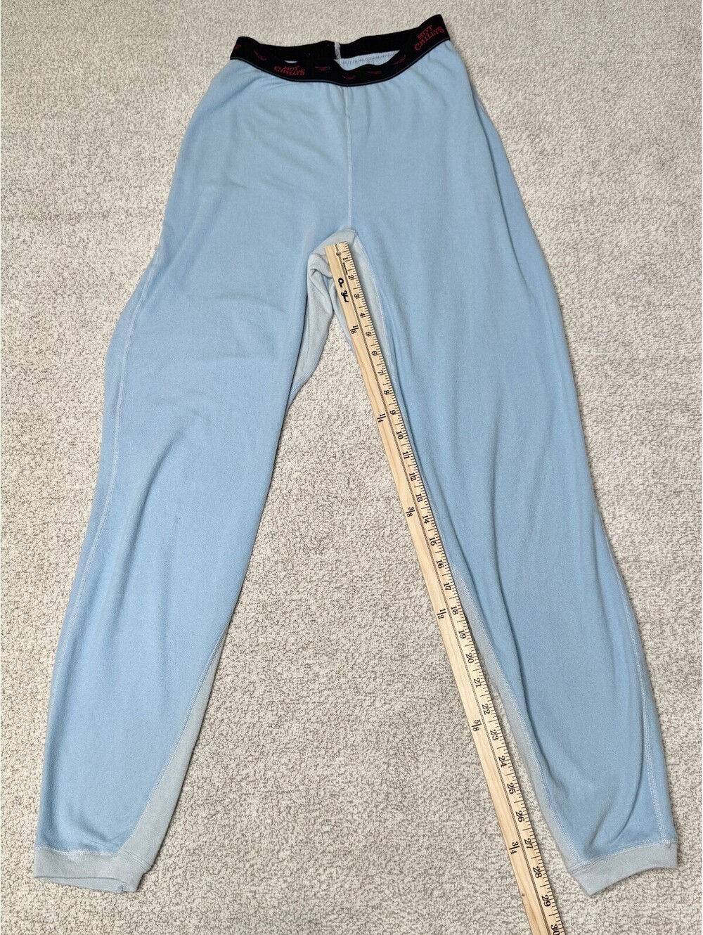 Vintage Y2K Hot Chillys Women’s M Blue Fleece Base Layer Ski Pants USA Made